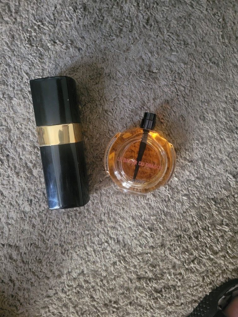 Chanel No 5 3.4 Oz 1/2 Bottle AND Cartier Le Baiser Du Dragon