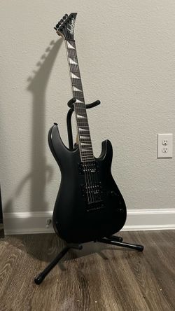 Satin Black Jackson Guitar