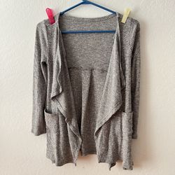 Macy's Grey Corduroy Lightweight Cardigan ONE SIZE