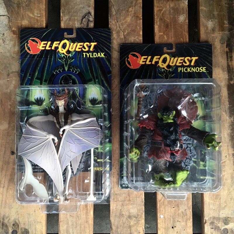 Set of 2 Elfquest Tyldak + Picknose Action Figures 2001