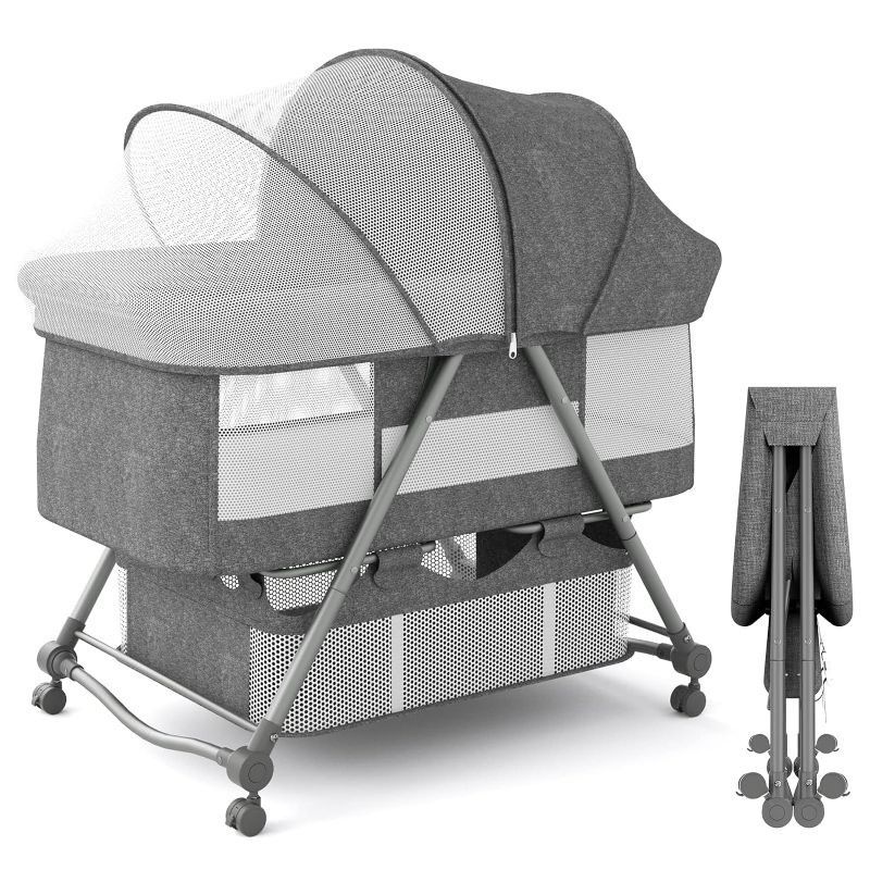 67i Baby Bassinet Portable Folding Rocking Bassinet For Baby In