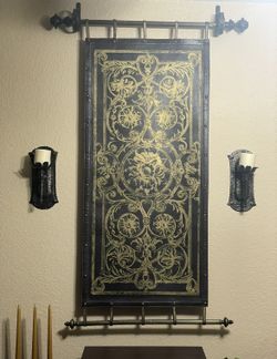 Leather Scroll Wall Hanging