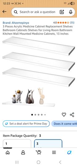 Clear acrylic selves