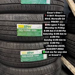 245/60R18 TBB HT A SET OF FOUR NEW TIRES, INCLUDES MOUNTING AND BALANCING WITH WARRANTY, ASK  ME FOR ANY SIZE OR BRAND, WE HAVE THE BEST PRICES!!