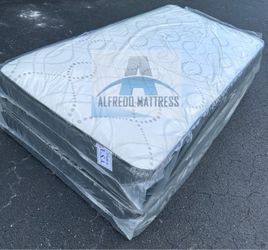 NEW TWIN SIZE 38x75” MATTRESS AND BOX SPRING-2pcs