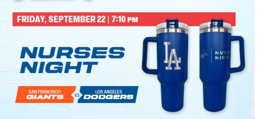 2 Dodgers Tickets 9/22. Nurse SPECIAL PACK