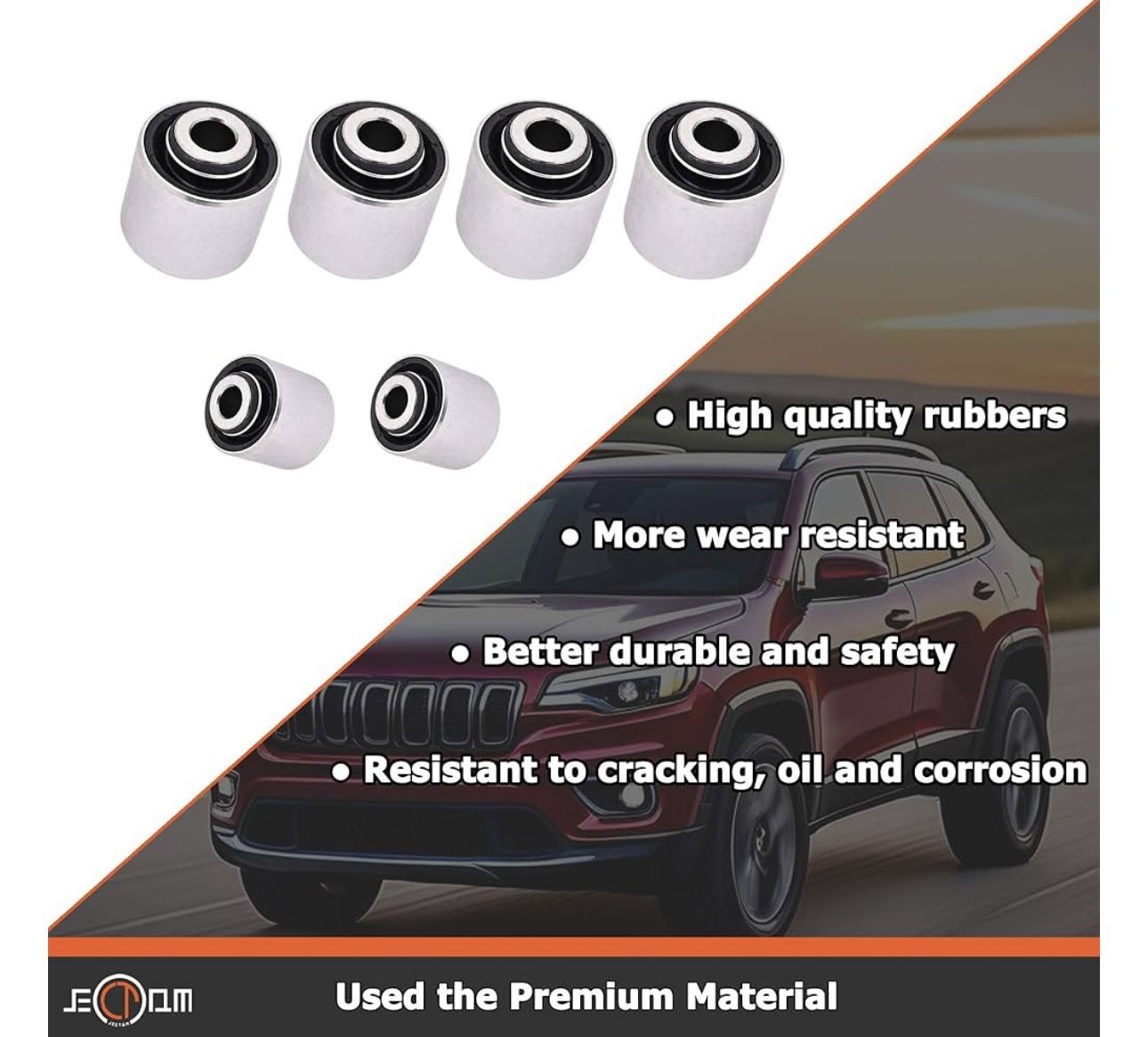 Suspension Knuckle Bushing Kit Compatible with Jeep Cherokee 2014-2023 Replace for AB AB Rear Suspension Knuckle Bush Kit NEW