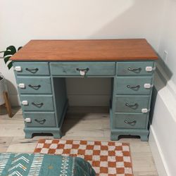 Teal Wooden Desk