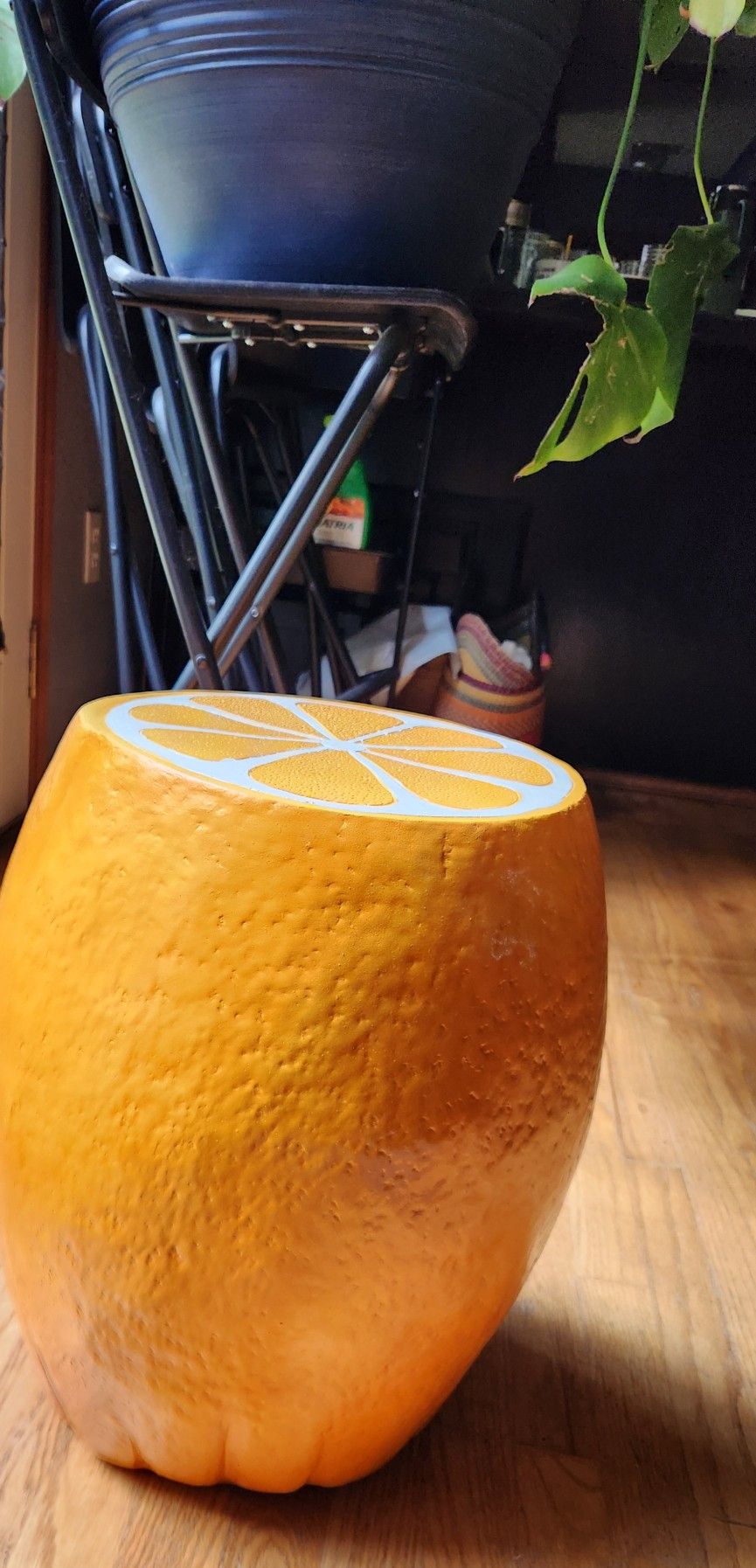 Home Goods Orange Stool