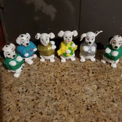 Dalmata Lot Of 6 Figurines Vintage