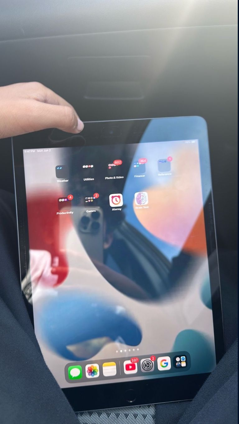 Apple iPad (9th Generation): with A13 Bionic chip, 10.2-inch Retina Display, 64GB, Wi-Fi, 12MP front/8MP Back Camera, Touch ID,