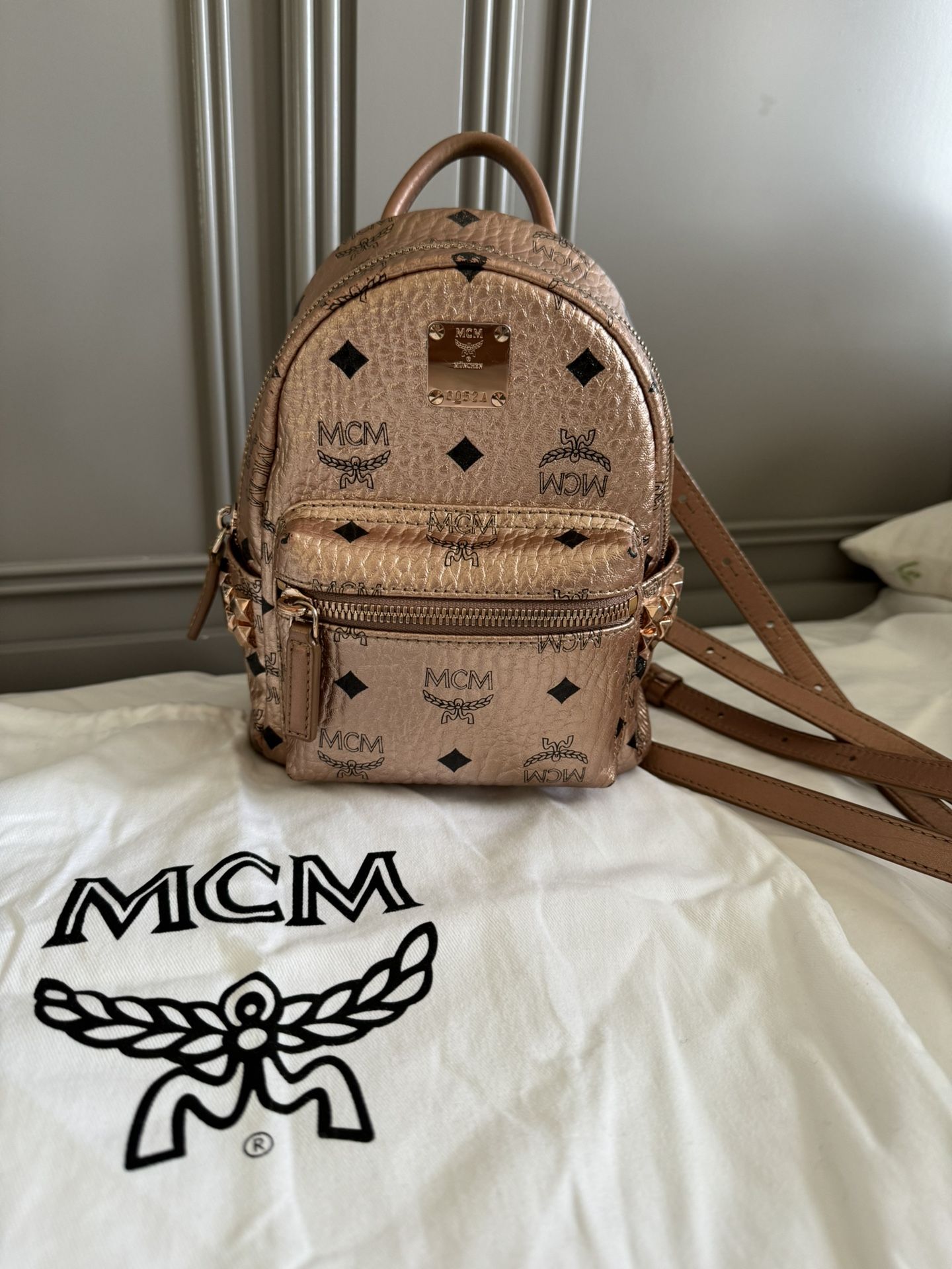 MCM Gold X-Mini backpack