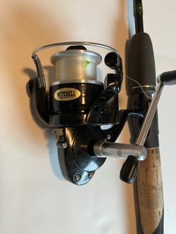 Spinning Rod & Reel- Mitchell 300x , Berkley "lightning " rod, medium 6' ,IM6 graphite, extra spool.