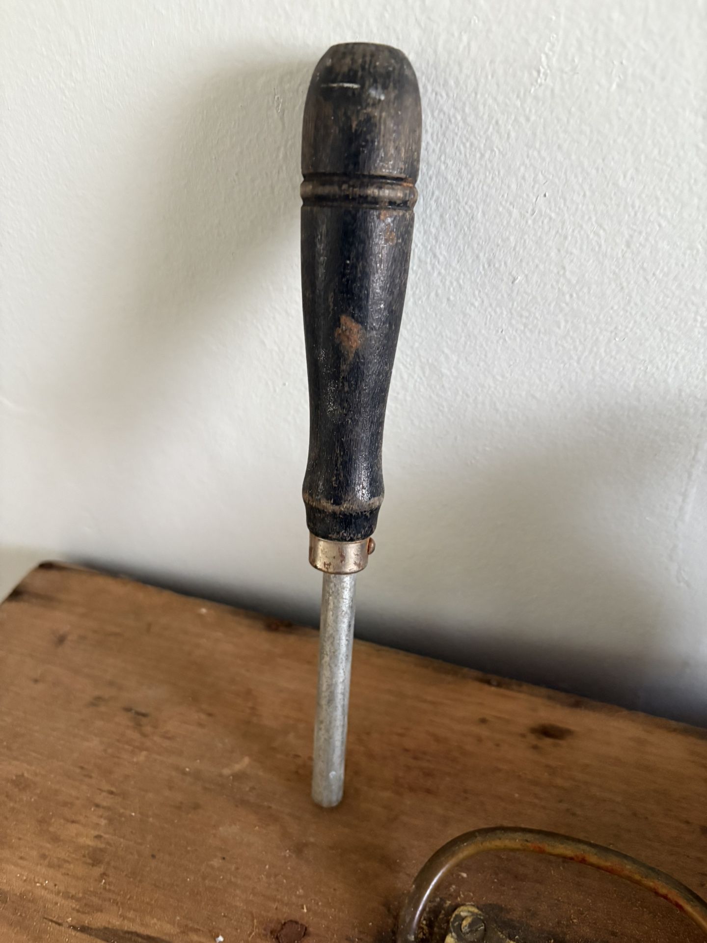 Vintage Screwdriver With Wood Handle Multi Bit