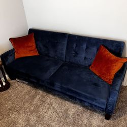 Suede futon. 