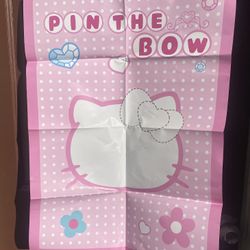  Pin The Bow On Hello Kitty Birthday Party Game