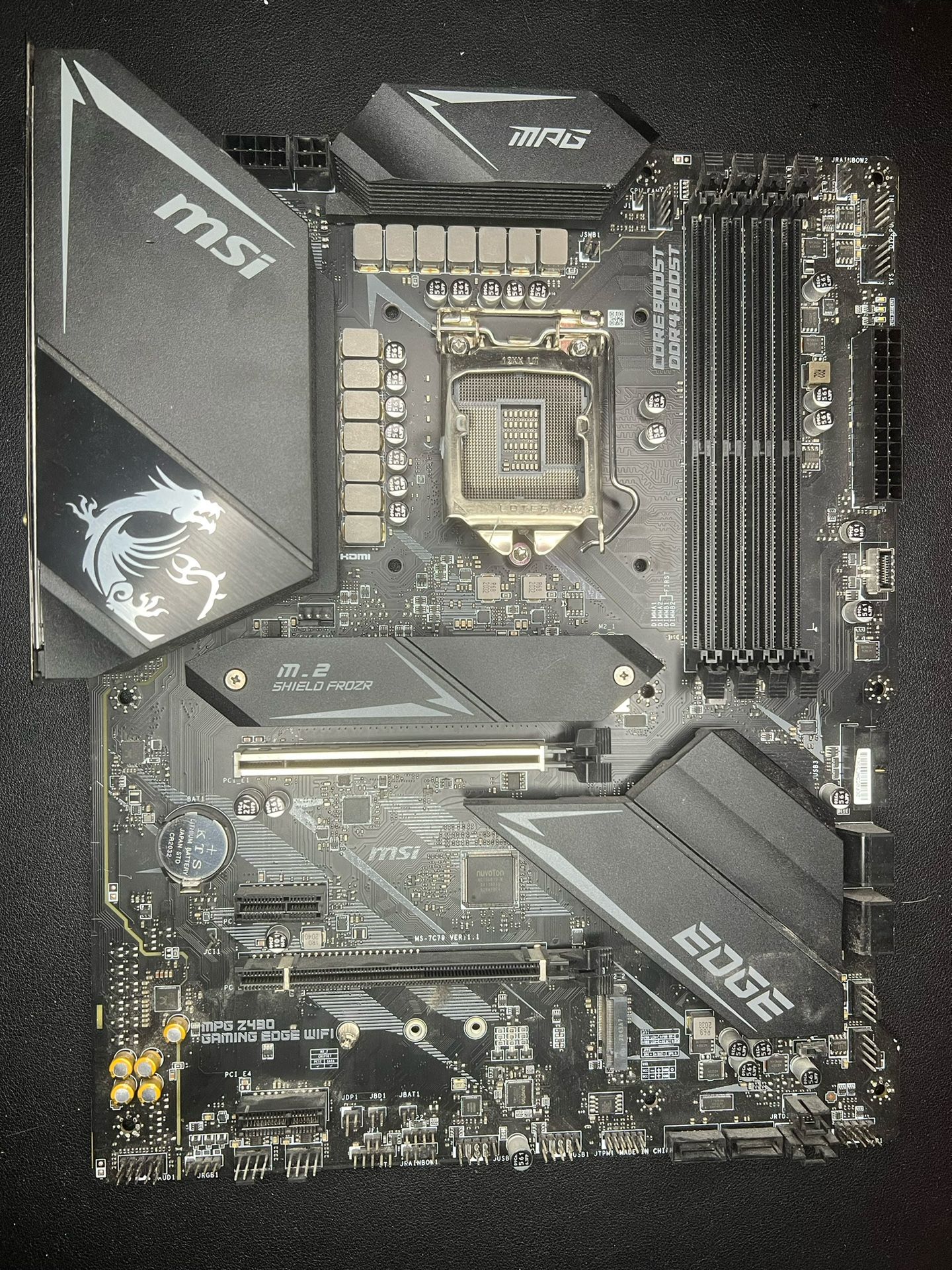 MSI MPG Z490 Gaming Edge WiFi ATX Motherboard – LGA1200 (Intel 10th Gen) 