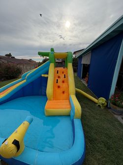 Inflatable Water Slide with Pool