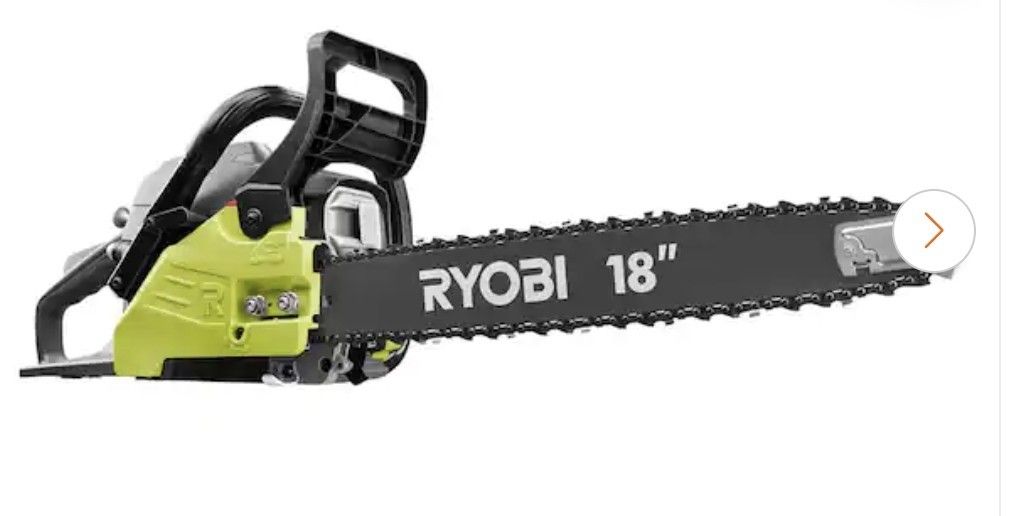 Ryobi 18" 38cc Gas CHAINSAW. used on one job