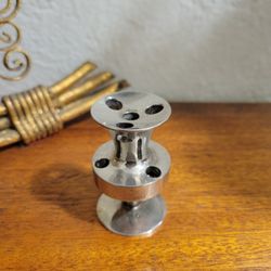 Small Mid-century Metal EJ Design Taper Candle Holder