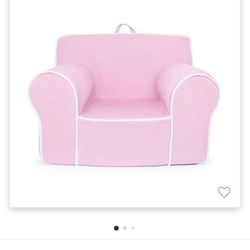 Brand New Kids’ Pink Twill Arm Chair 