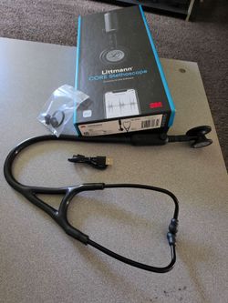 8480 3M Littmann CORE Digital Stethoscope, All Black