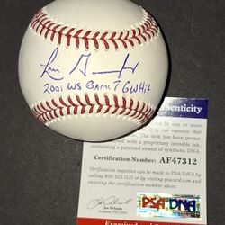 🔥Luis Gonzalez autographed baseball PSA/DNA COA🔥