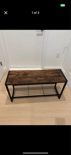 Industrial Entryway Shoe Bench – Like New