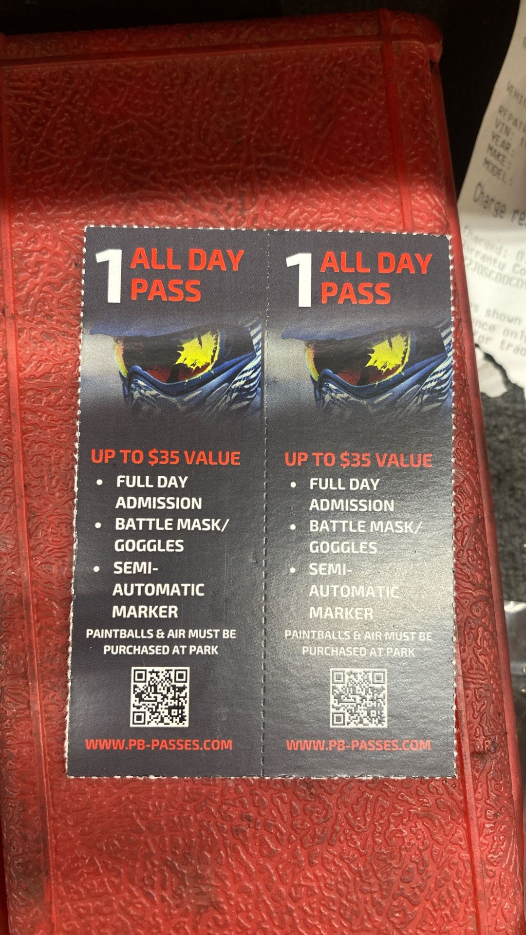 Paintball Passes 