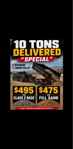 Road base class 2 base fill sand gravel white gold gray 3/4 3/8 turf synthetic