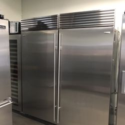 Sub Zero 72”Wide Built In Side By Side Refrigerators In Stainless Steel 
