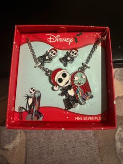 Disney Nightmare Before Christmas Fine Silver Plated Jewelry Set