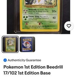 Pokemon 1st Edition Beedrill  17/102 1st Edition Base