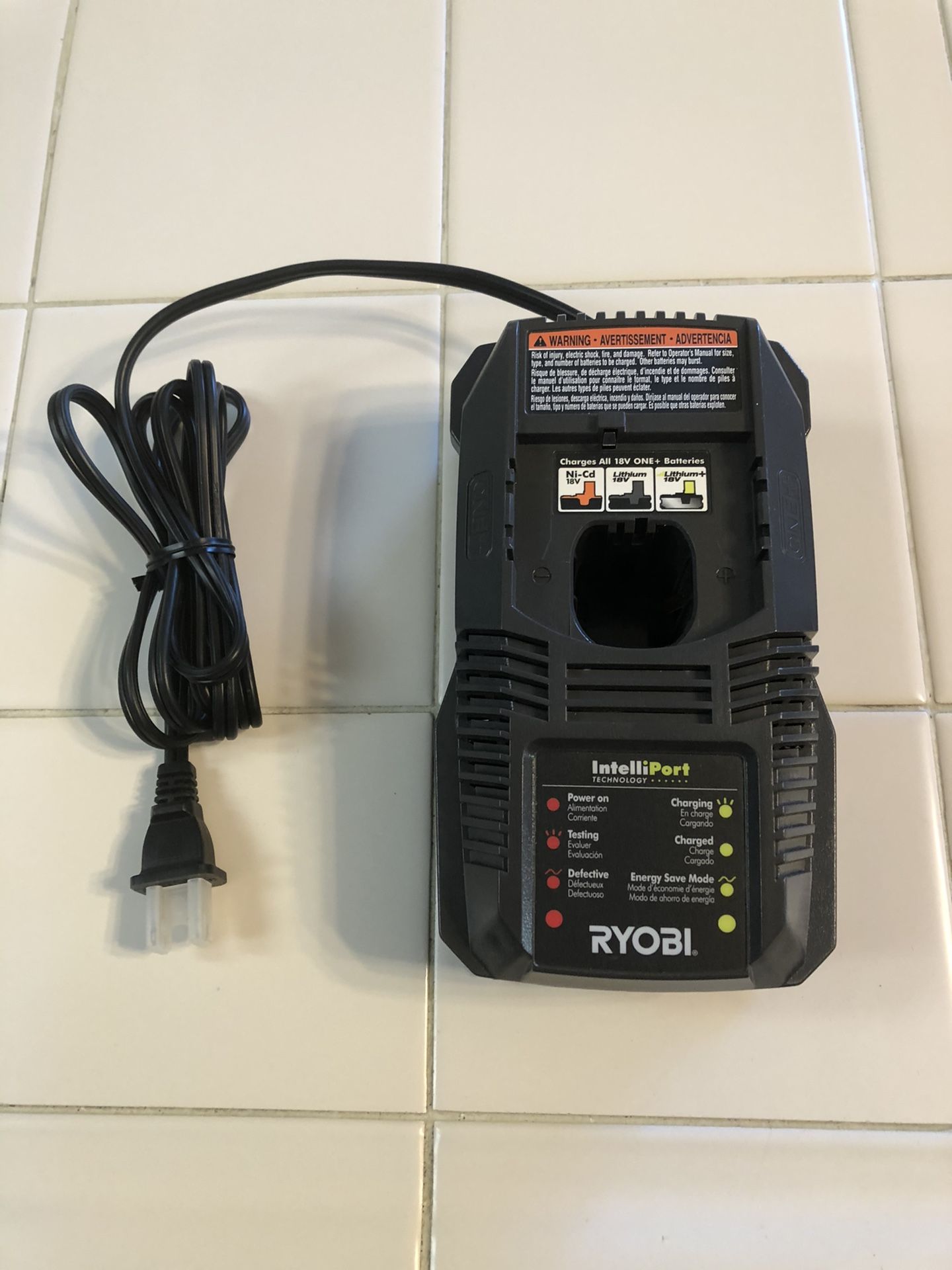 Ryobi P118 Lithium Ion Charger for One+ 18 volt battery