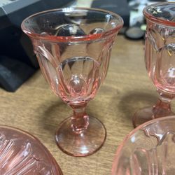 Pink Antique Hawkins Glasss