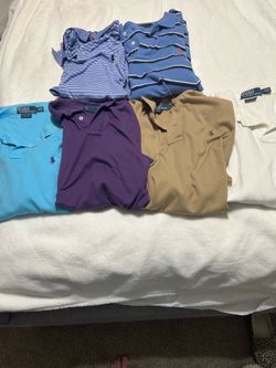 (6) Ralph Lauren Polo shirts size Large