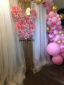 Party backdrops/balloon garland and party decorations