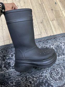Size 43 - 10 - Balenciaga x Crocs Rain Boots - Black