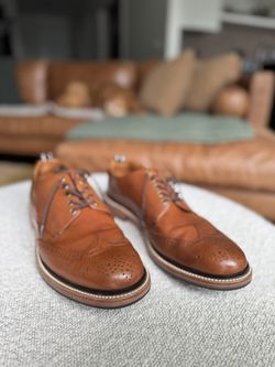 J. Crew Italian Leather Wingtip Derby Shoes - Men’s 11