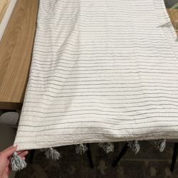 Sage Green And White Shower Curtain 