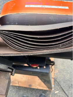 9 belts 36x4 . 60,80,100,120 grit