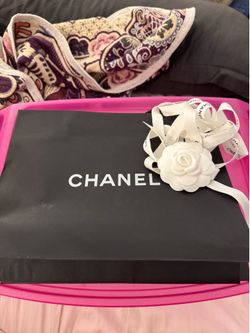 Black Paper Bag with Ribbon and Flower