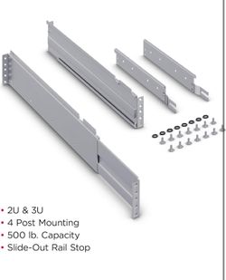 CyberPower CP2RAIL02 4-Post Rackmount Kit, 2U/3U, 500 Pound Mounting Kit