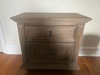 2-Drawer Wood Nightstand (2)