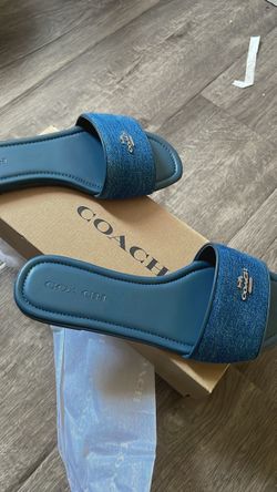 Coach Denim Slides