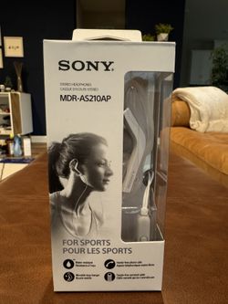 Sony MDR-AS210AP Sports Headphones (White) – New, Sealed