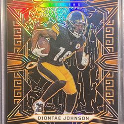 Diontae Johnson 2023 Obsidian Orange Etched /49 #82 Pittsburgh Steelers 