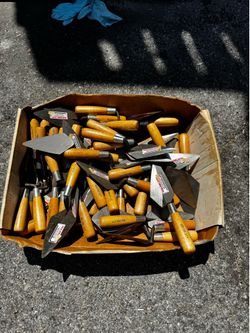 Box of Goldblatt Masonry Trowels 50+ Pieces