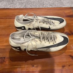 Nike Zoom Mercurial Vapor 15 Elite FG Cleats – White/Black – Size 13