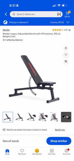 Weider adjustable bench